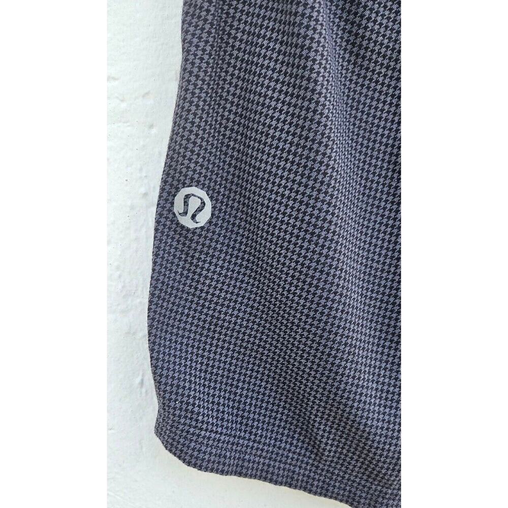 Lululemon Shorts Mens Size 34 Gray Black Kahuna Houndstooth Chino 10 Inch Inseam - Picture 10 of 14